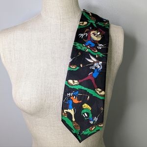 Vintage 1994 Looney Tunes Mania Golf Tie